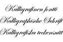 Stencils met uw tekst - Kalligraaf lettertype