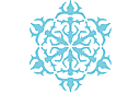 Sjablonen met sneeuw en vorst - Sneeuwvlok IV