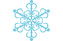 Sjablonen met sneeuw en vorst - Sneeuwvlok V