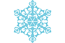 Sjablonen met sneeuw en vorst - Sneeuwvlok VII