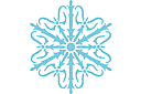 Sjablonen met sneeuw en vorst - Sneeuwvlok IIX