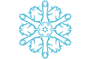 Sjablonen met sneeuw en vorst - Sneeuwvlok IX
