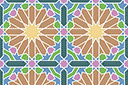 Muursjablonen met herhalende patronen - Alhambra 02a