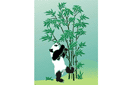 Sjablonen met dieren - Panda en bamboe 2