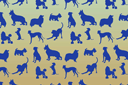 Muursjablonen met herhalende patronen - Honden behang