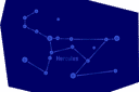 Stencils over ruimte en sterren - Sterrenbeeld Hercules