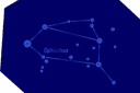 Stencils over ruimte en sterren - Sterrenbeeld Ophiuchus