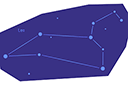 Stencils over ruimte en sterren - Sterrenbeeld Leeuw
