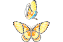Stencils met vlinders en libellen - Vlinder en profiel