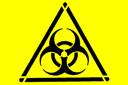 Stencils met verschillende symbolen - Biologisch gevaar