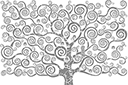 Stencils met bomen en struiken - De boom van Klimt