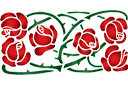 Stencils met tuin- en wilde rozen - Doornige roos