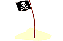 Stencils met piraten - Piraten vlag