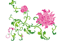 Stencils met tuin- en veldbloemen - Chinese chrysant