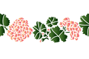 Rand sjablonen met planten - Hortensia border