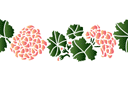 Stencils met tuin- en veldbloemen - Hortensia border