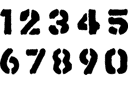 Stencils met teksten en sets letters - Nummers PRODUCT