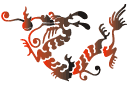 Draken sjablonen - Oosterse draak