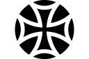 Stencils met Keltische motieven - Eenvoudig Keltisch kruis