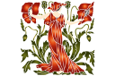 Stencils van Art Nouveau en Art Deco stijlen - Gevolg van Flora - Anemone