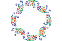 Ronde sjablonen - Paisley cirkel 145