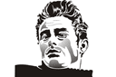 Stencils met historische kunst - James Dean