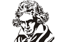 Stencils met historische kunst - Beethoven