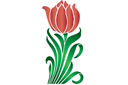 Stencils met tuin- en veldbloemen - Grote tulp