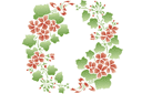 Stencils met tuin- en veldbloemen - Geranium medaillon