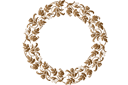 Sets van sjablonen in dezelfde stijl - Klokjesbloemen cirkel 23