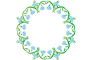 Sets van sjablonen in dezelfde stijl - Sneeuwklokje cirkel