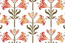Muursjablonen met herhalende patronen - Grote lelies (behang)