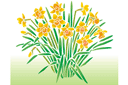 Stencils met tuin- en veldbloemen - 13 narcissen