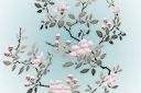 Stencils met tuin- en veldbloemen - Bloeiende magnolia