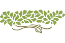 Sjablonen met bladeren en takken - Groen motief