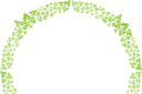 Sjablonen met bladeren en takken - Grote cirkel
