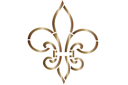 Kleine partijen tekst stencils - Fleur-de-lis 08. Pak van 6 stuks.