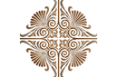 Griekse stijl sjablonen - Grieks medaillon 26