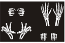 Enge en afschuwelijke stencils - Skelet handen