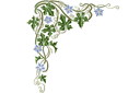 Sjablonen voor hoeken - Blauwe hopplant