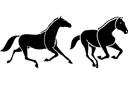 Sjablonen met dieren - Twee paarden 2b