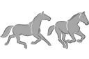 Sjablonen met dieren - Twee paarden 2c