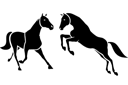 Sjablonen met dieren - Twee paarden 3b