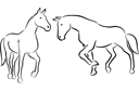 Sjablonen met dieren - Twee paarden 4a
