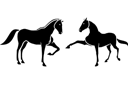 Sjablonen met dieren - Twee paarden 5b