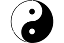 Oosterse stijl stencils - Yin en yang