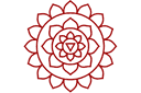Ronde sjablonen - Indiase lotus