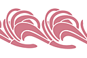 Sjablonen met klassieke randen - Art Nouveau rand 032