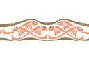 Sjablonen met klassieke randen - Art Nouveau rand 038