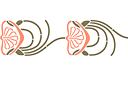 Sjablonen met klassieke randen - Art Nouveau rand 054